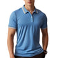 📢📢40% OFF !! ⏰Men Fashion Contrast Lapel Quick Drying Short Sleeve T-Shirt