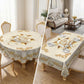 🌸 LIMITED TIME 50% OFF! 🍽️ Waterproof Gold Rose Tablecloth – Embossed Effect, Stain-Resistant & Elegant for Dining ✨