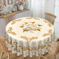 🌸 LIMITED TIME 50% OFF! 🍽️ Waterproof Gold Rose Tablecloth – Embossed Effect, Stain-Resistant & Elegant for Dining ✨