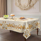 🌸 LIMITED TIME 50% OFF! 🍽️ Waterproof Gold Rose Tablecloth – Embossed Effect, Stain-Resistant & Elegant for Dining ✨