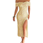 📢📢40% OFF !! ⏰Women's Off-Shoulder Floral Dress