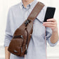 📢📢50% OFF !! ⏰Exquisite Gift - Men's Multifunctional High Quality Leather Chest Bag