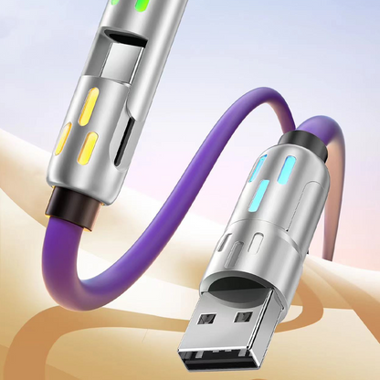 📢📢50% OFF !! ⏰Universal RGB 4-in-1 Fast Charging Cable