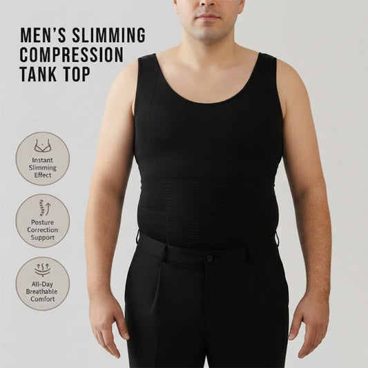 📢📢40% OFF !! ⏰Men’s Breathable Slimming Compression Tank Top