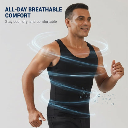 📢📢40% OFF !! ⏰Men’s Breathable Slimming Compression Tank Top