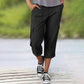 📢📢40% OFF !! ⏰Multi-Pocket Solid Color Casual Cargo Capri Pants
