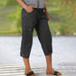 📢📢40% OFF !! ⏰Multi-Pocket Solid Color Casual Cargo Capri Pants