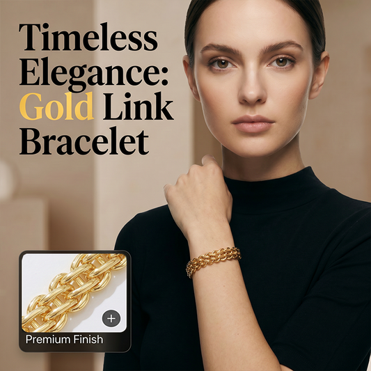 📢📢50% OFF !! ⏰Elegant Gold Double-Layer Link Bracelet