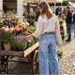 📢📢40% OFF !! ⏰Women's Wide-Leg Jeans with Patch Pockets