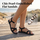 📢📢40% OFF !! ⏰Women Flat Sandals with Pearls