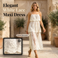 📢📢40% OFF !! ⏰Women Elegant White Lace Spaghetti Strap Maxi Dress