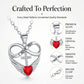 Infinity Heart Cross Necklace with Wing Pendant