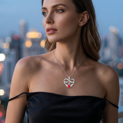 📢📢50% OFF !! ⏰Infinity Heart Cross Necklace with Wing Pendant
