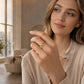 Adjustable Sparkle Initial Ring for Women