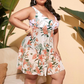 Women's Floral Print One Piece Swim Dress