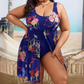 Women's Floral Print One Piece Swim Dress