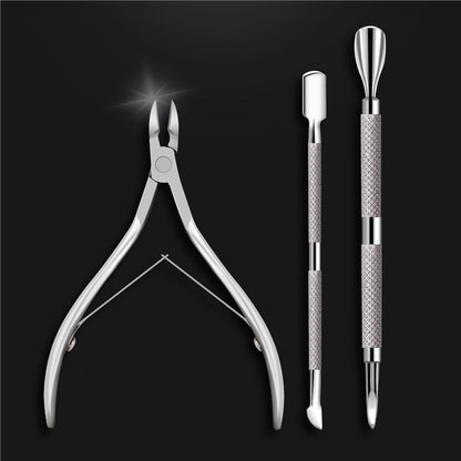 📢📢50% OFF !! ⏰3-Piece Stainless Steel Cuticle Care Tool Set