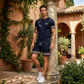 📢📢40% OFF !! ⏰Men Summer 2-Piece T-Shirt and Shorts Casual Set