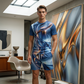 📢📢40% OFF !! ⏰Men's Casual Graphic T-Shirt and Shorts Set