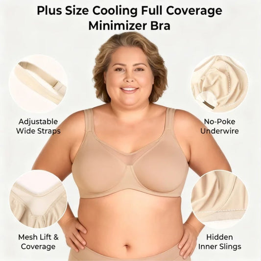 📢📢50% OFF !! ⏰Women's Elegant Sheer Full Coverage Plus Size Bra