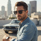 📢📢40% OFF !! ⏰Retro Square Metal Frame Sunglasses
