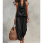 📢📢40% OFF !! ⏰ CHIC DRAPED HALTER NECK JUMPSUIT — Breathable Wide-Leg Silhouette & Elegant Day-to-Night Style ✨