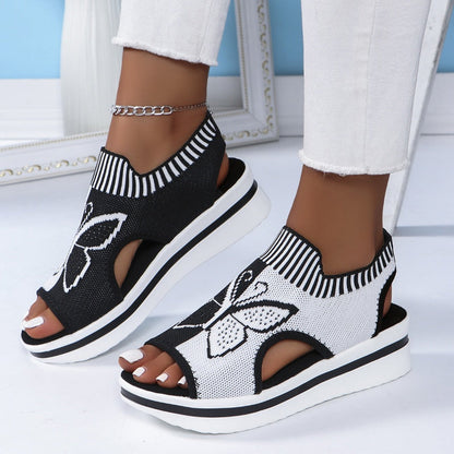📢📢40% OFF !! ⏰Women's Casual Peep-Toe Platform Beach Sandals