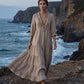 📢📢40% OFF !! ⏰Women Ruffle V-Neck Tiered Maxi Dress