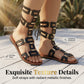Lace-Up Roman Style Flat Sandals for Summer