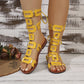 Lace-Up Roman Style Flat Sandals for Summer