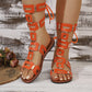 Lace-Up Roman Style Flat Sandals for Summer