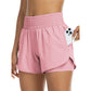 📢📢40% OFF !! ⏰Women Athletic Yoga Shorts Doubled Layer Gym Shorts