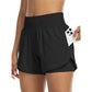 Women Athletic Yoga Shorts Doubled Layer Gym Shorts