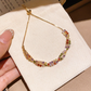 📢📢50% OFF !! ⏰Retro Crossover Twisted Multicolor Zircon Adjustable Bracelet for Women