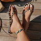 📢📢40% OFF !! ⏰Leopard Print Flip-Flops with Heart Charm