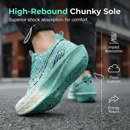 📢📢40% OFF !! ⏰Glow-in-the-Dark Splatter Print Casual Sneakers