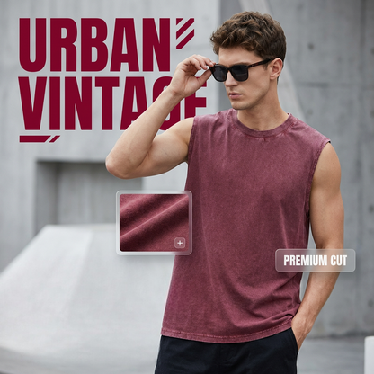 📢📢50% OFF !! ⏰Men's Vintage Wash Sleeveless Tank Top