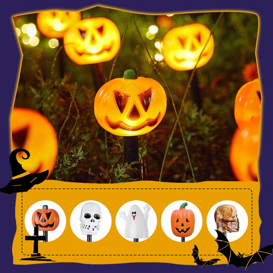 📢📢40% OFF !! ⏰Halloween Pumpkin Garden Stake Solar Light
