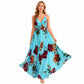 📢📢40% OFF !! ⏰Women's Printed Spaghetti Strap Maxi Dress