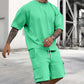 📢📢40% OFF !! ⏰Men's Casual Short Sleeve T-Shirt Shorts Set