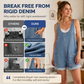 📢📢40% OFF !! ⏰Women's Summer Loose Denim Overall Shorts