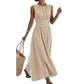 📢📢40% OFF !! ⏰Women Casual Striped Maxi Dress Sleeveless