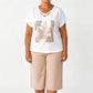 📢📢40% OFF !! ⏰Women Casual Two Piece Set V Neck Tee and Cropped Pants