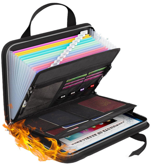 📢📢35% OFF !! ⏰Fireproof Accordion File Folder with Handle
