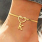 📢📢50% OFF !! ⏰Heart Initial Anklet Snake Chain