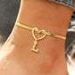 📢📢50% OFF !! ⏰Heart Initial Anklet Snake Chain