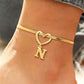 📢📢50% OFF !! ⏰Heart Initial Anklet Snake Chain