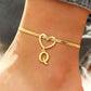 📢📢50% OFF !! ⏰Heart Initial Anklet Snake Chain