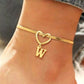📢📢50% OFF !! ⏰Heart Initial Anklet Snake Chain
