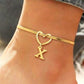 📢📢50% OFF !! ⏰Heart Initial Anklet Snake Chain